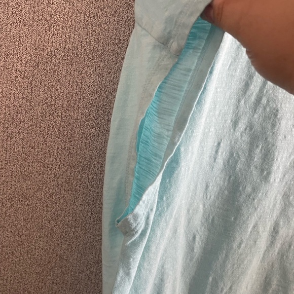 St. John's Bay Green Mandarin Collar T-Shirt - Picture 4 of 4